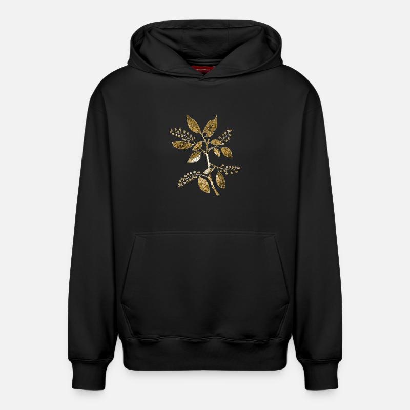 Fleur - Sweat à capuche unisexe décontracté en coton biologique – de SPREAD - noir