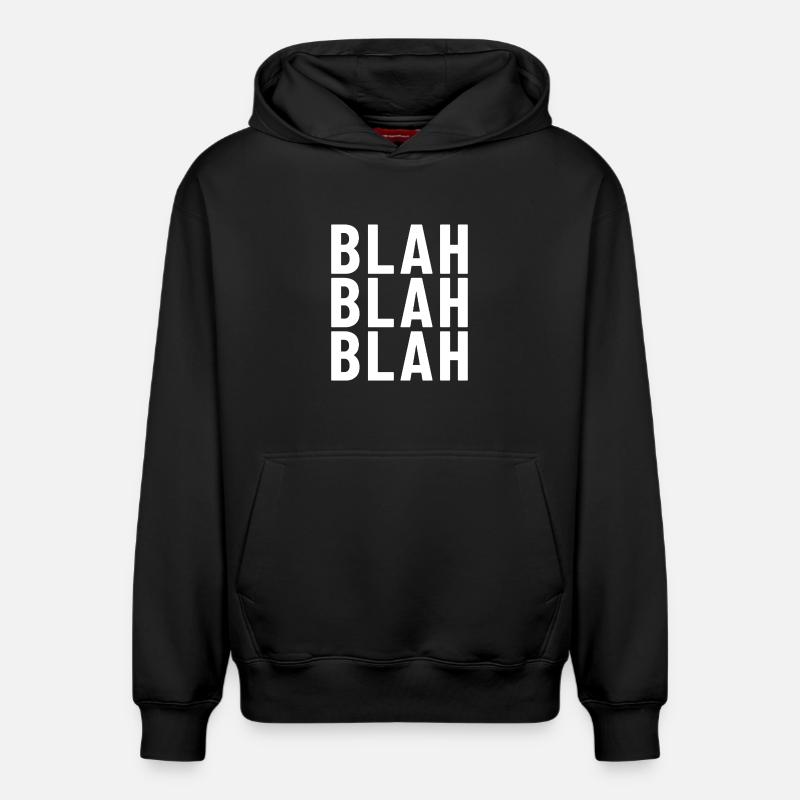 bla bla bla - Sweat à capuche unisexe décontracté en coton biologique – de SPREAD - noir
