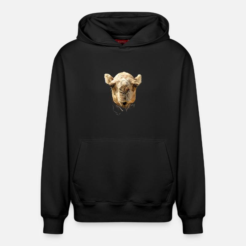 Camel - Sweat à capuche unisexe décontracté en coton biologique – de SPREAD - noir