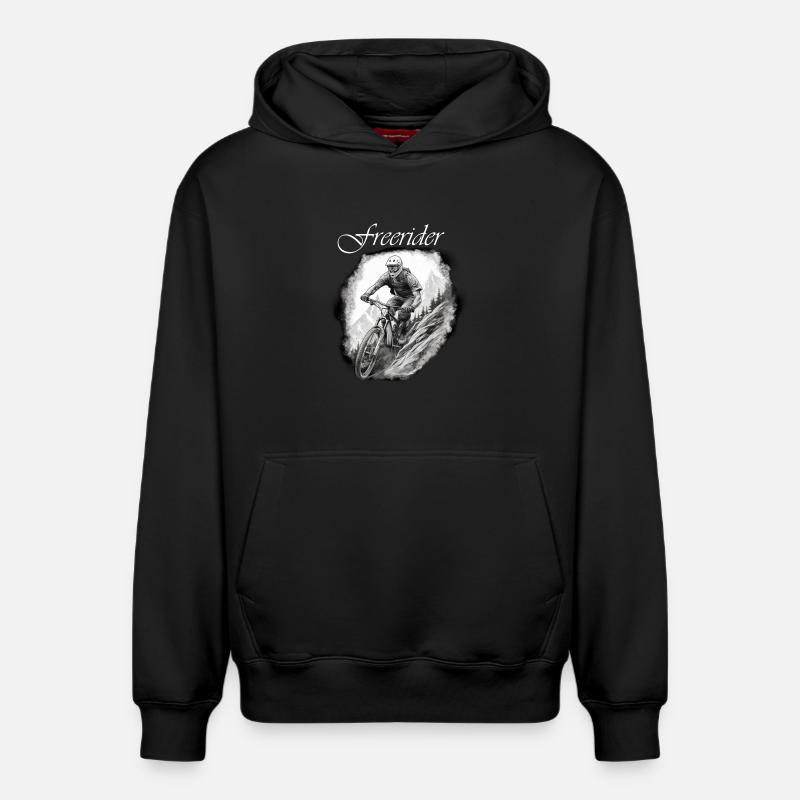 Freerider blanc - Sweat à capuche unisexe décontracté en coton biologique – de SPREAD - noir