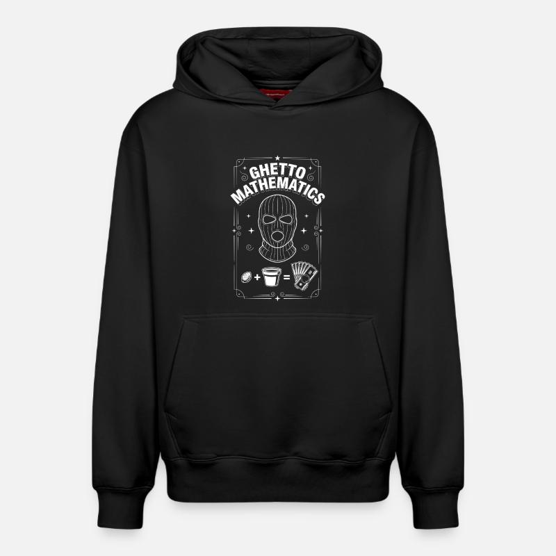Mathématiques du ghetto - Sweat à capuche unisexe décontracté en coton biologique – de SPREAD - noir