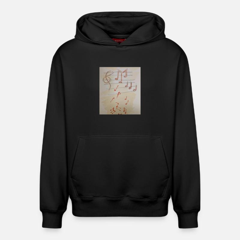 Impression de billet rouge - Sweat à capuche unisexe décontracté en coton biologique – de SPREAD - noir