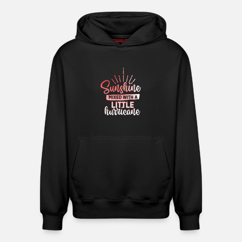 Soleil mélangé à un ouragan - Sweat à capuche unisexe décontracté en coton biologique – de SPREAD - noir