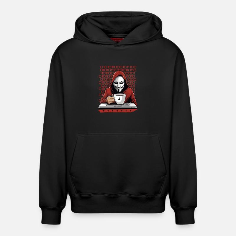 Anonymous Hacker - Relaxed Unisex Organic Hoodie – von SPREAD - Schwarz