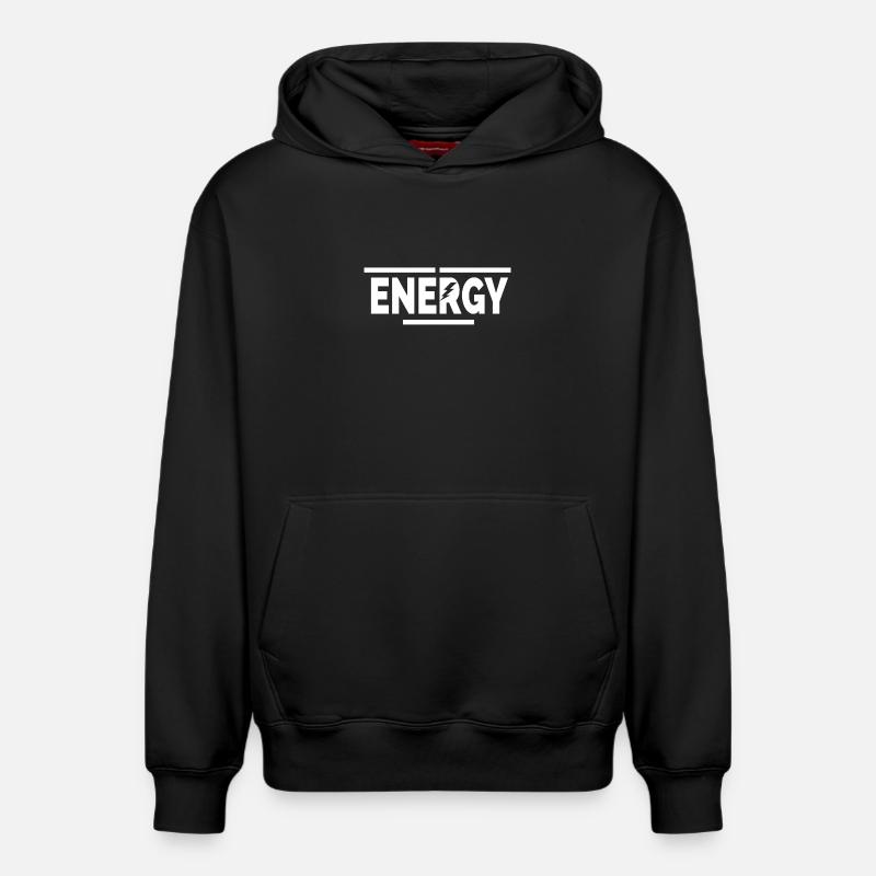 ÉNERGIE - Sweat à capuche unisexe décontracté en coton biologique – de SPREAD - noir