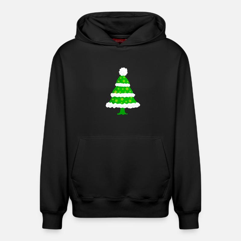 Sapin de Noël - Sweat à capuche unisexe décontracté en coton biologique – de SPREAD - noir
