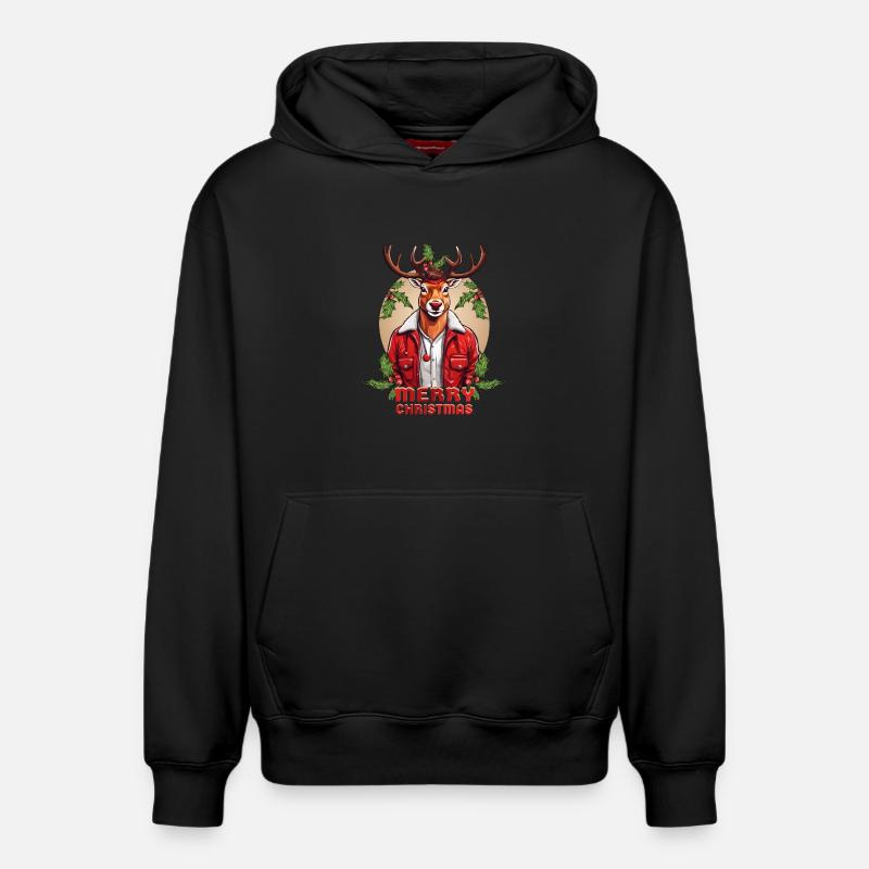 Cool Rudolph - Sweat à capuche unisexe décontracté en coton biologique – de SPREAD - noir