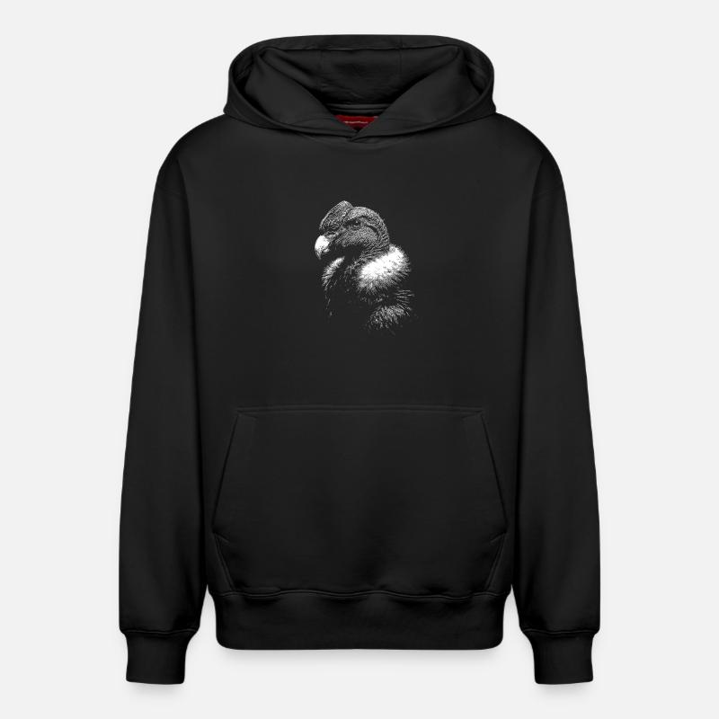 condor - Sweat à capuche unisexe décontracté en coton biologique – de SPREAD - noir