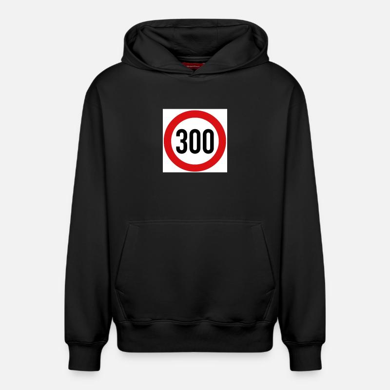 Conception du bouclier Circle 300 - Sweat à capuche unisexe décontracté en coton biologique – de SPREAD - noir