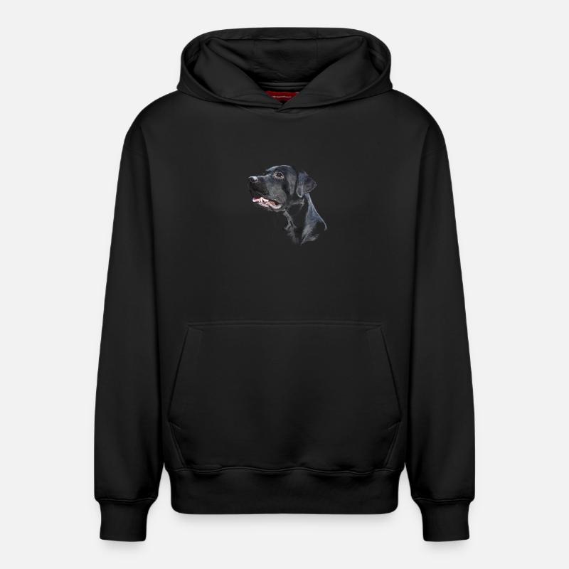 Labrador - Sweat à capuche unisexe décontracté en coton biologique – de SPREAD - noir