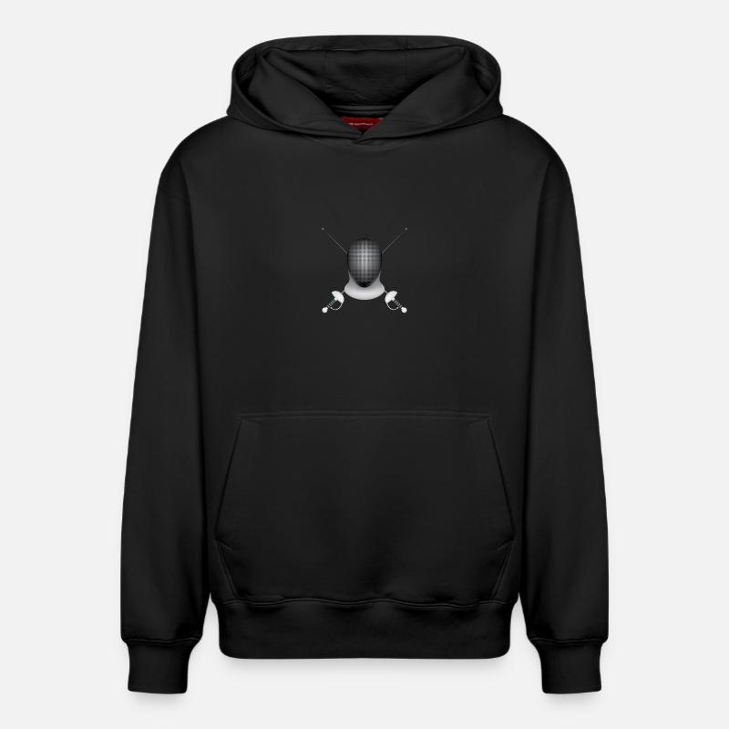Escrime - Sweat à capuche unisexe décontracté en coton biologique – de SPREAD - noir