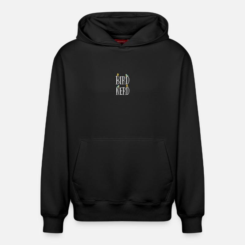 Birder Bird Nerd - Sweat à capuche unisexe décontracté en coton biologique – de SPREAD - noir