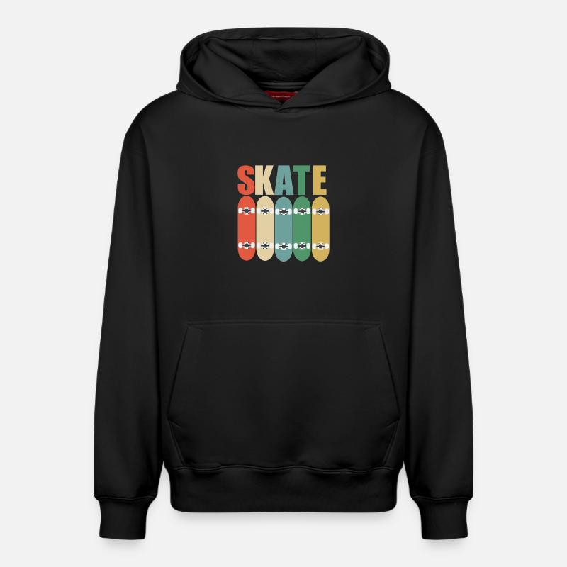 Skateboard - Skate - Sweat à capuche unisexe décontracté en coton biologique – de SPREAD - noir