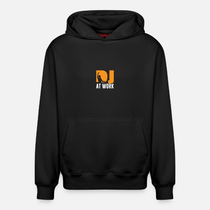 DJ au travail - Sweat à capuche unisexe décontracté en coton biologique – de SPREAD - noir