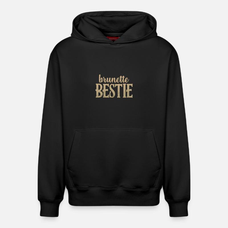 Bête brune - Sweat à capuche unisexe décontracté en coton biologique – de SPREAD - noir