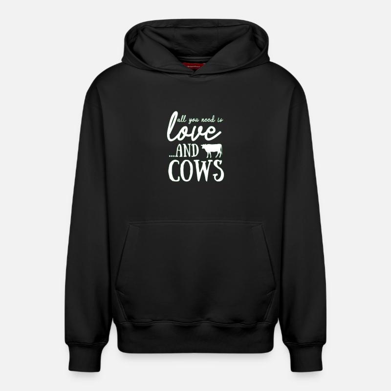 Bauer - Relaxed Unisex Organic Hoodie – von SPREAD - Schwarz