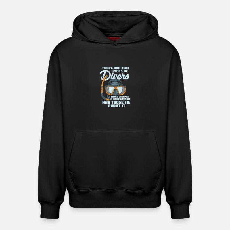 Plongée Sous-marine Cadeau - Sweat à capuche unisexe décontracté en coton biologique – de SPREAD - noir