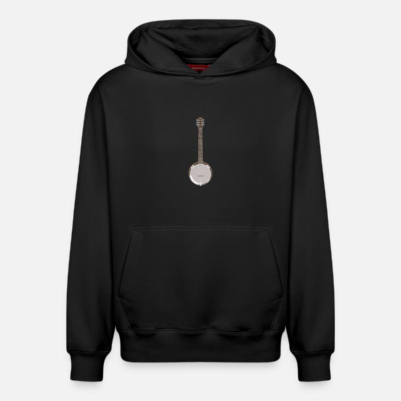Banjo - Banjo simple - Sweat à capuche unisexe décontracté en coton biologique – de SPREAD - noir