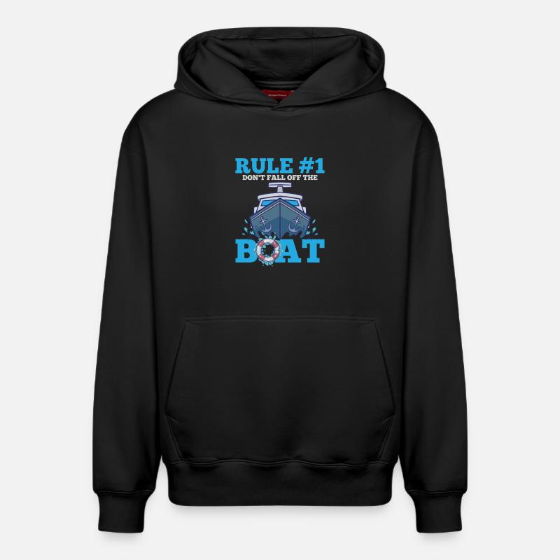Bateau - Sweat à capuche unisexe décontracté en coton biologique – de SPREAD - noir