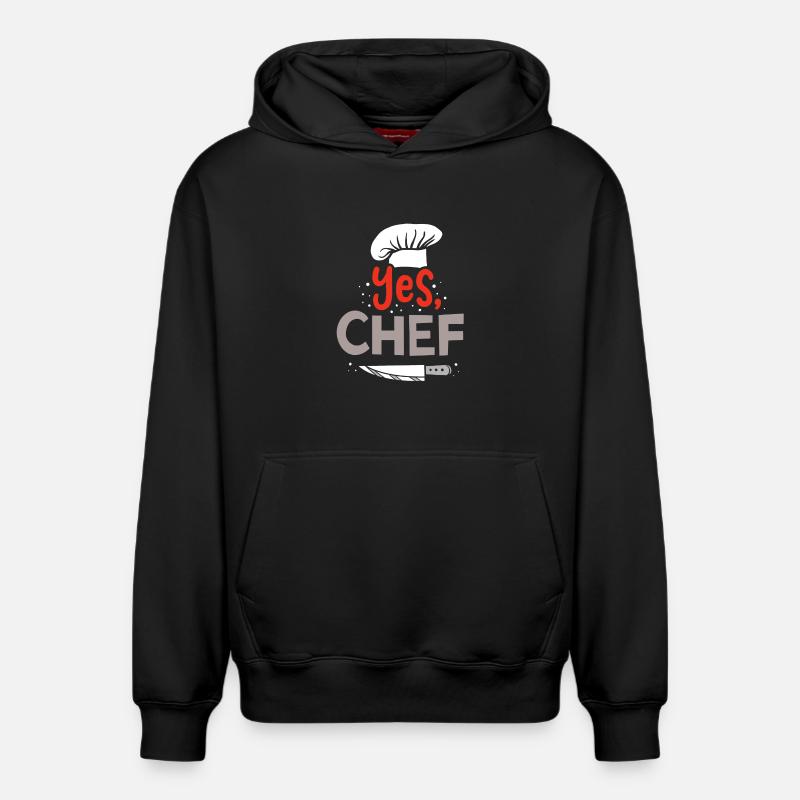 Chef cuisinier - Sweat à capuche unisexe décontracté en coton biologique – de SPREAD - noir