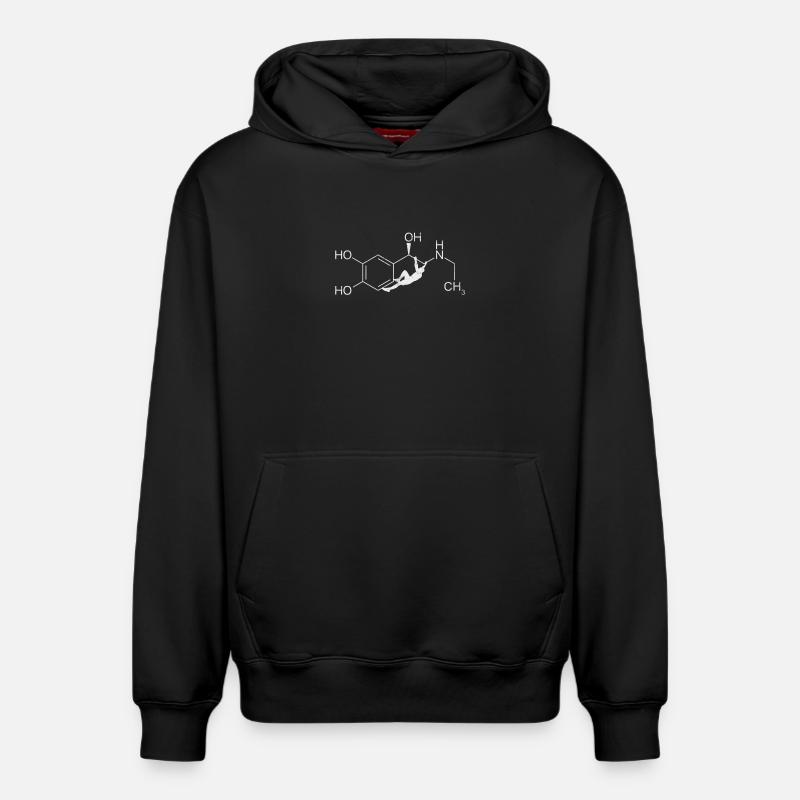Adrenalin – Klettern auf Molekülebene - Relaxed Unisex Organic Hoodie – von SPREAD - Schwarz