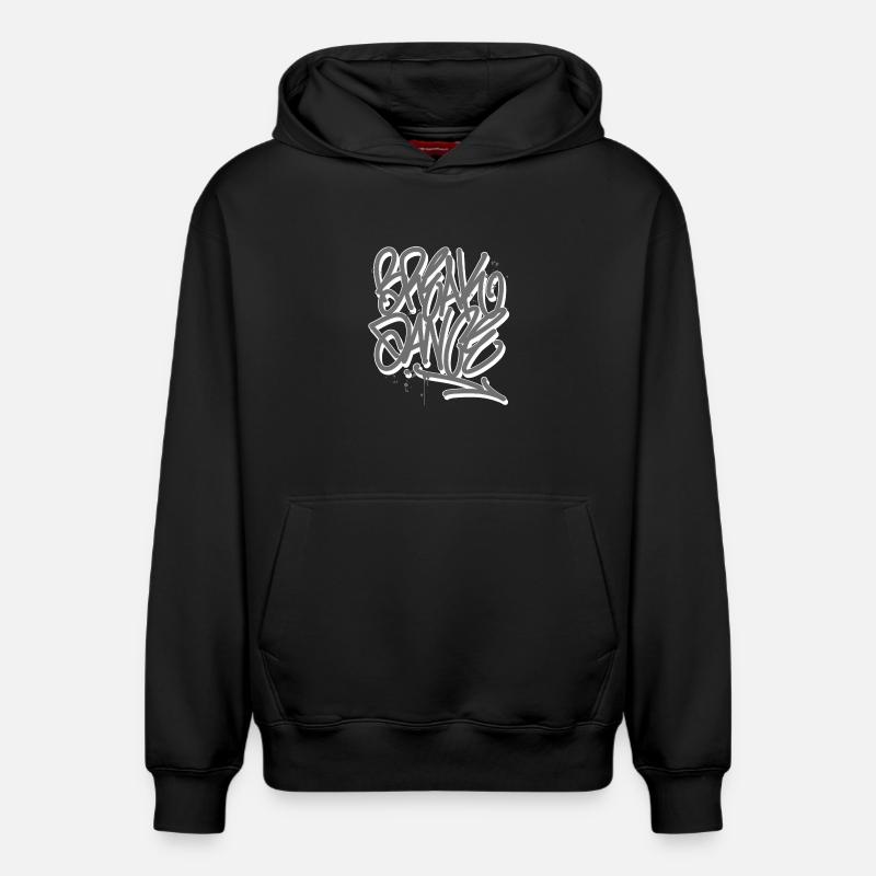Breakdance Graffiti - Relaxed Unisex Organic Hoodie – von SPREAD - Schwarz