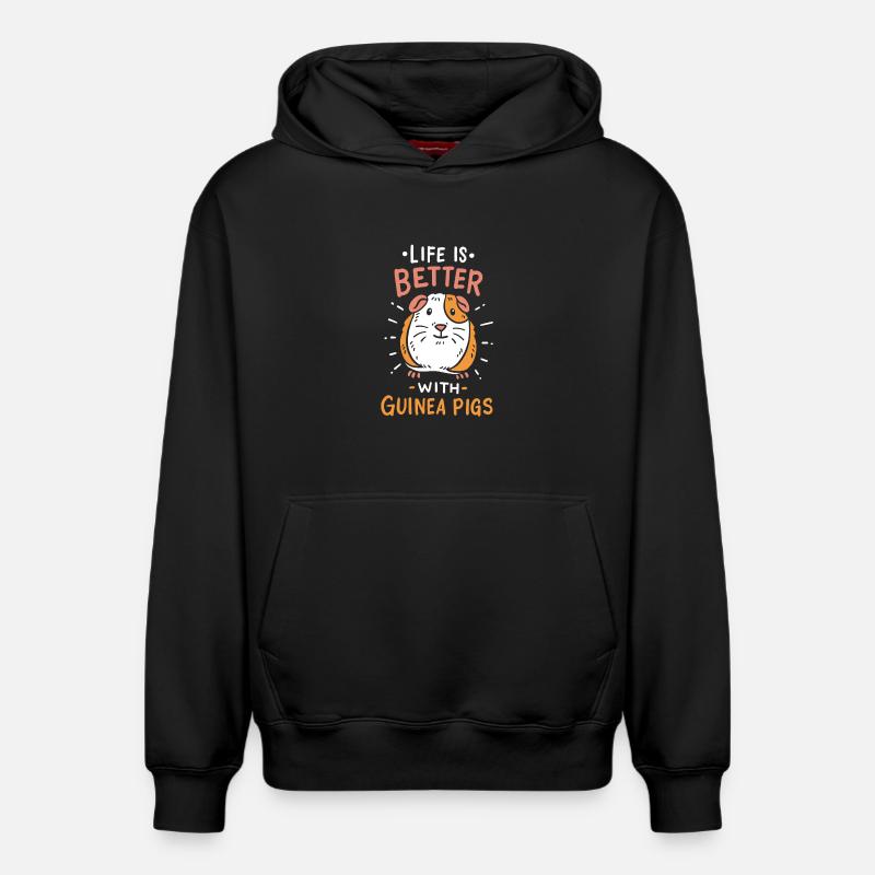 Cobaye - Sweat à capuche unisexe décontracté en coton biologique – de SPREAD - noir