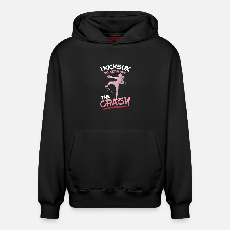 Kickboxing Kickboxer - Sweat à capuche unisexe décontracté en coton biologique – de SPREAD - noir