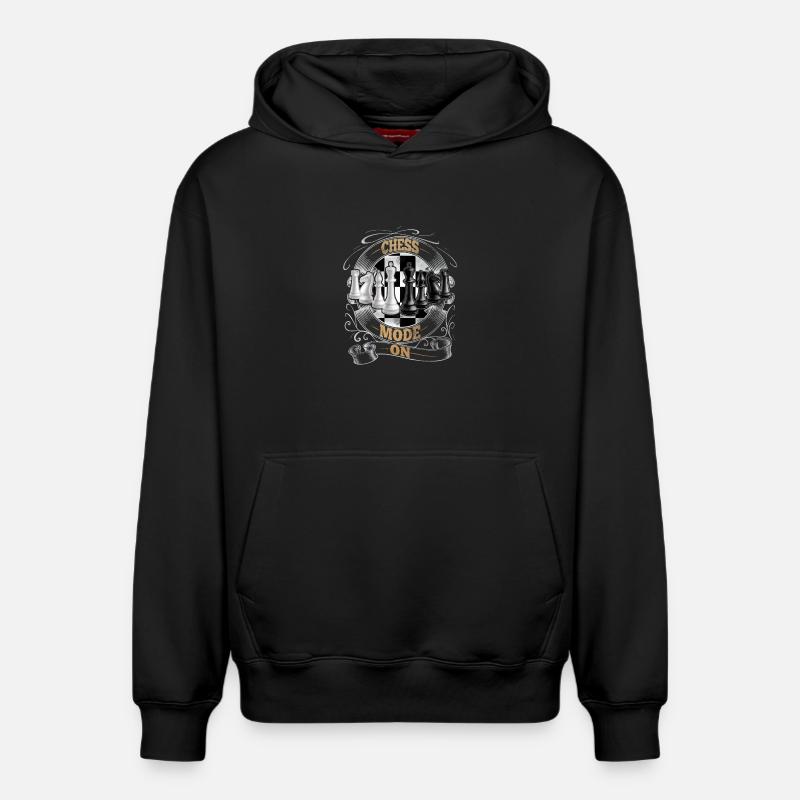 Échecs - Sweat à capuche unisexe décontracté en coton biologique – de SPREAD - noir