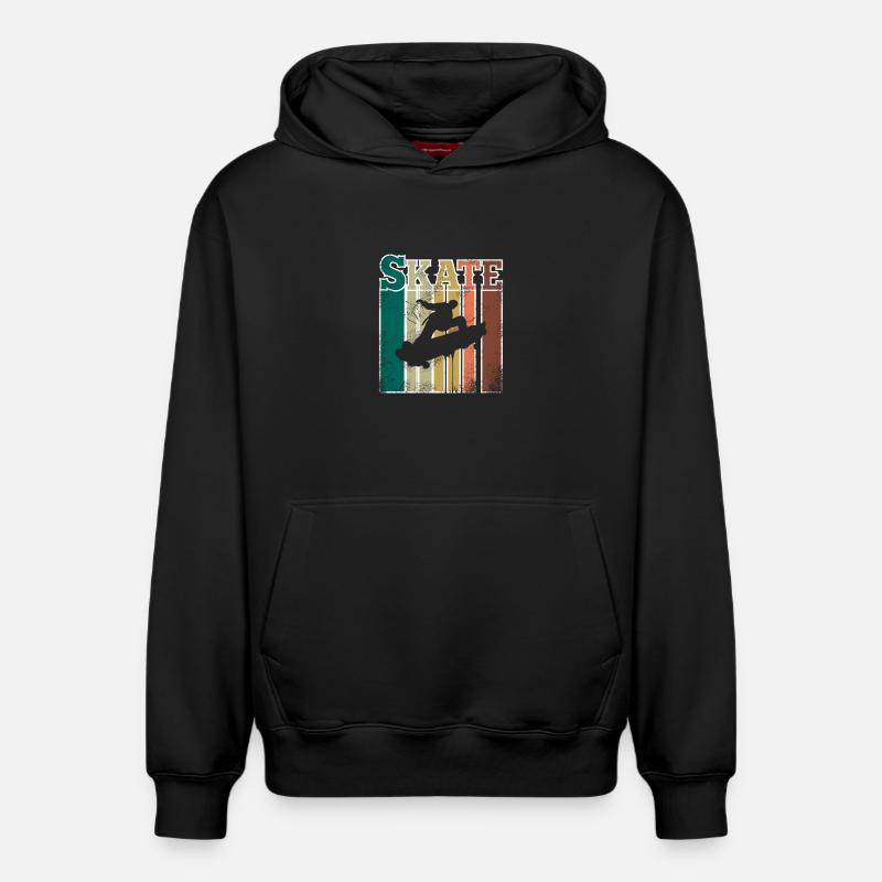 Skate - Sweat à capuche unisexe décontracté en coton biologique – de SPREAD - noir