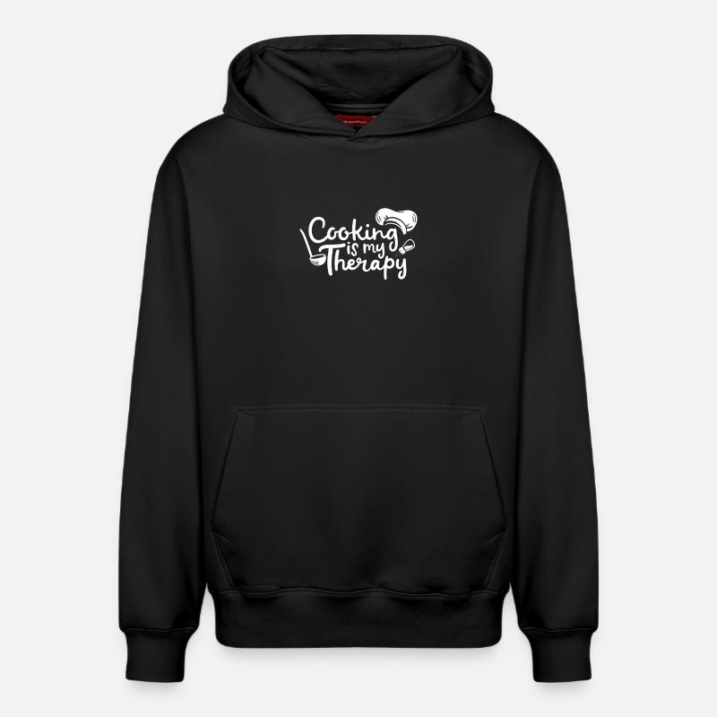 Cuisson Cuisinier Cuisinier - Sweat à capuche unisexe décontracté en coton biologique – de SPREAD - noir