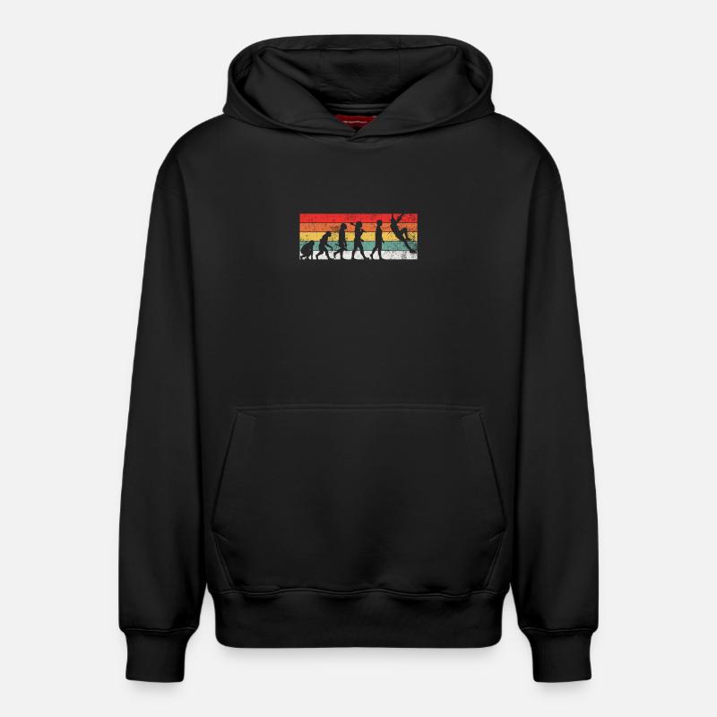 Kletterer Evolution - Relaxed Unisex Organic Hoodie – von SPREAD - Schwarz