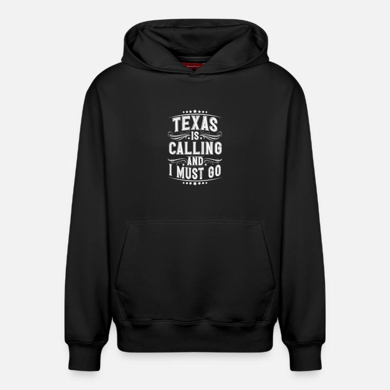 Texas - Sweat à capuche unisexe décontracté en coton biologique – de SPREAD - noir