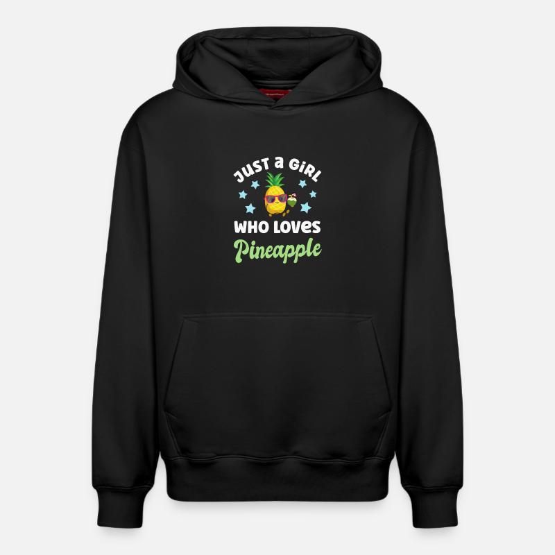 Ananas - Sweat à capuche unisexe décontracté en coton biologique – de SPREAD - noir