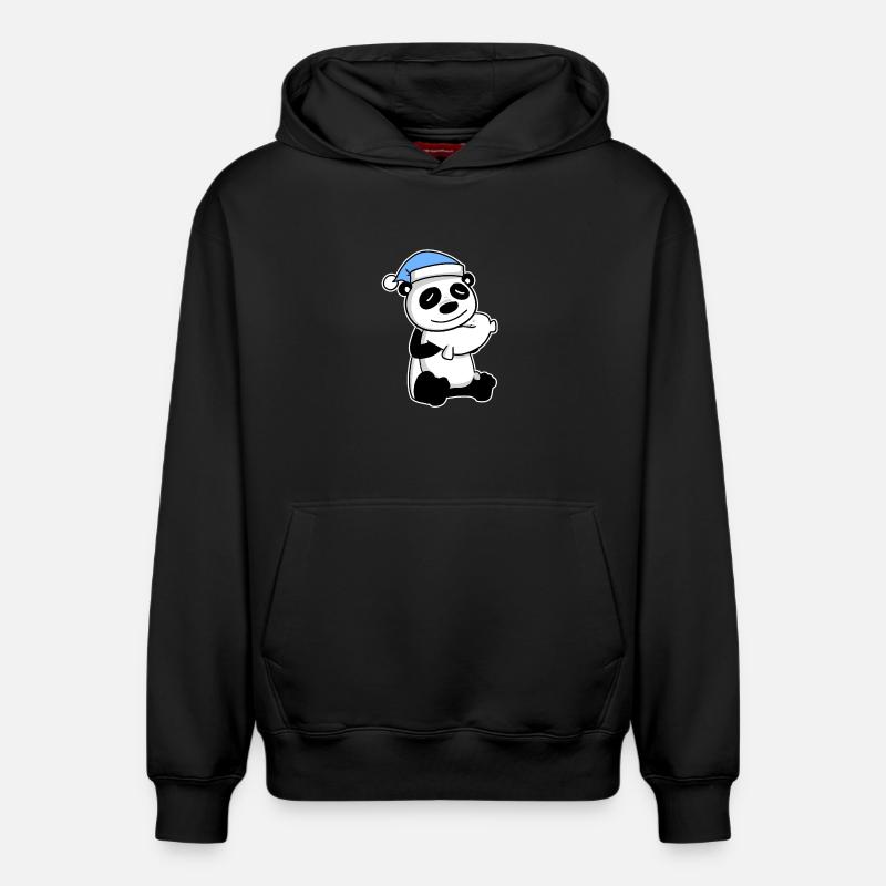 Panda Bébé - Sweat à capuche unisexe décontracté en coton biologique – de SPREAD - noir