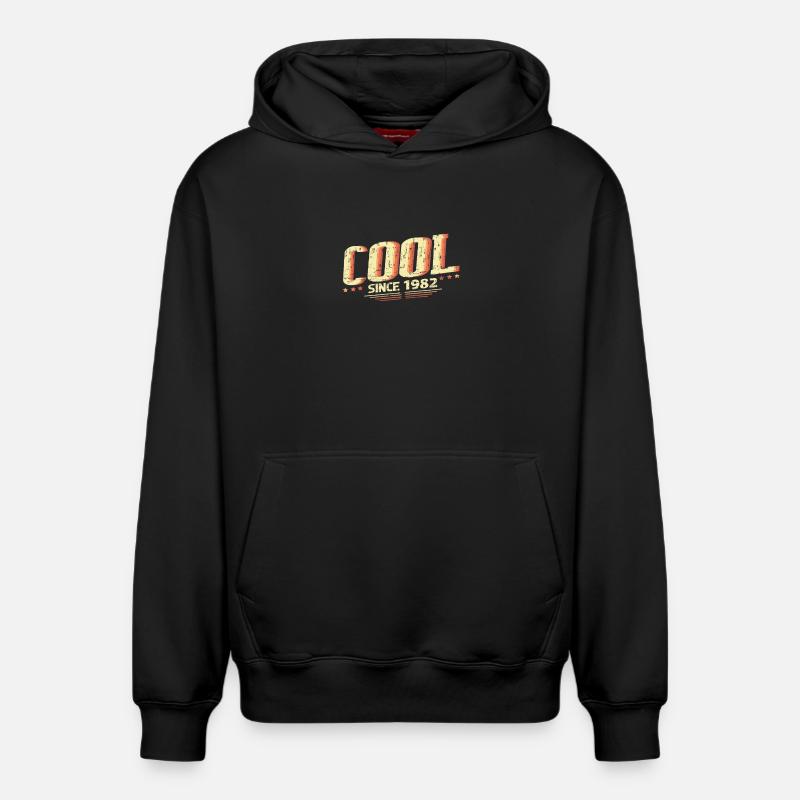 Cool depuis 1982 - Sweat à capuche unisexe décontracté en coton biologique – de SPREAD - noir