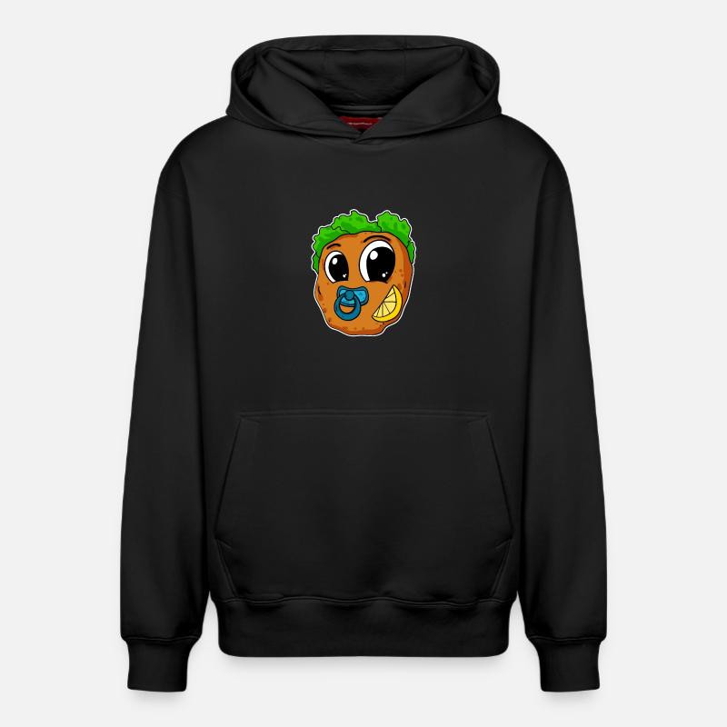 Bébé Schnitzel - Sweat à capuche unisexe décontracté en coton biologique – de SPREAD - noir