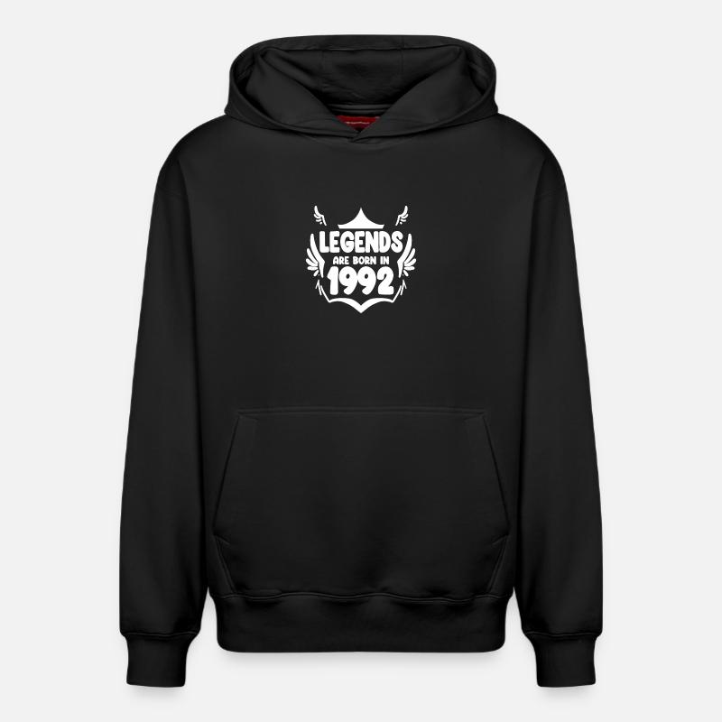 1992 - Né en 1992 - Sweat à capuche unisexe décontracté en coton biologique – de SPREAD - noir