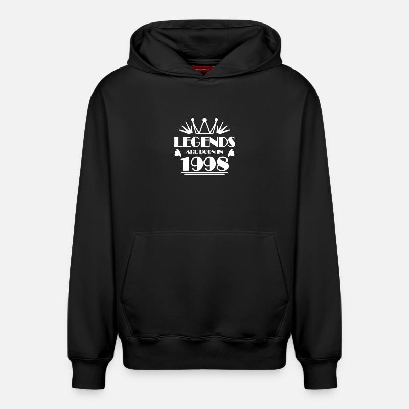 1998 - Né en 1998 - Sweat à capuche unisexe décontracté en coton biologique – de SPREAD - noir