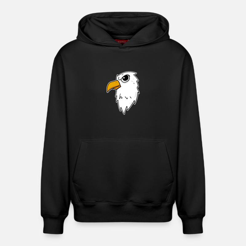Tête d’aigle - Sweat à capuche unisexe décontracté en coton biologique – de SPREAD - noir