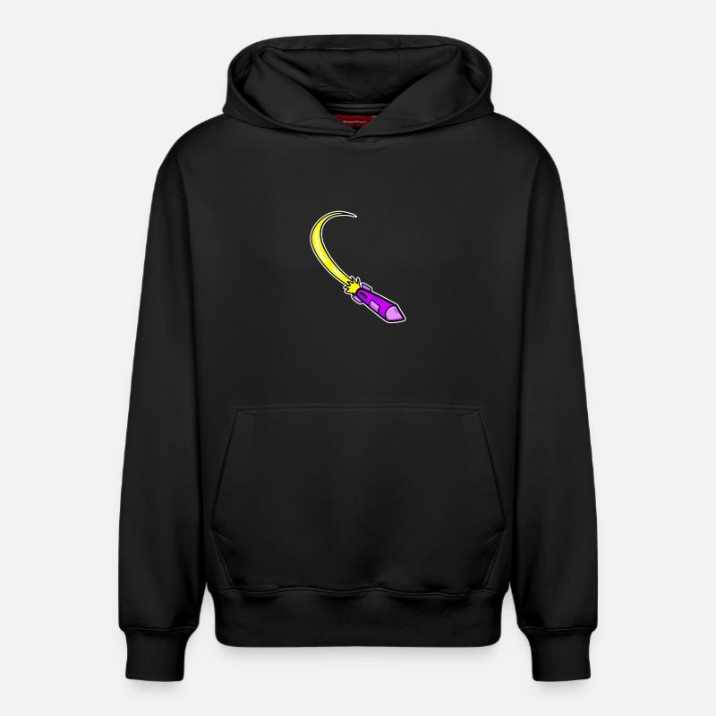 Fusée violette - Sweat à capuche unisexe décontracté en coton biologique – de SPREAD - noir