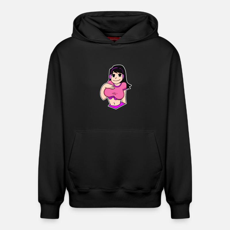 Anime - Sweat à capuche unisexe décontracté en coton biologique – de SPREAD - noir