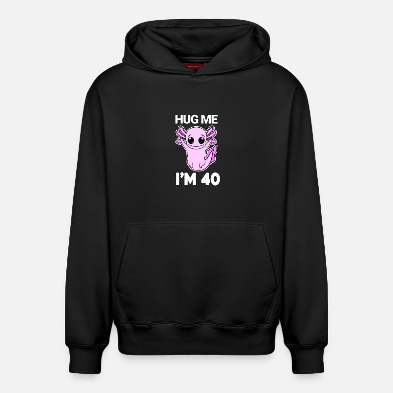 40 ans - 40 ans - câlin - Sweat à capuche unisexe décontracté en coton biologique – de SPREAD - noir