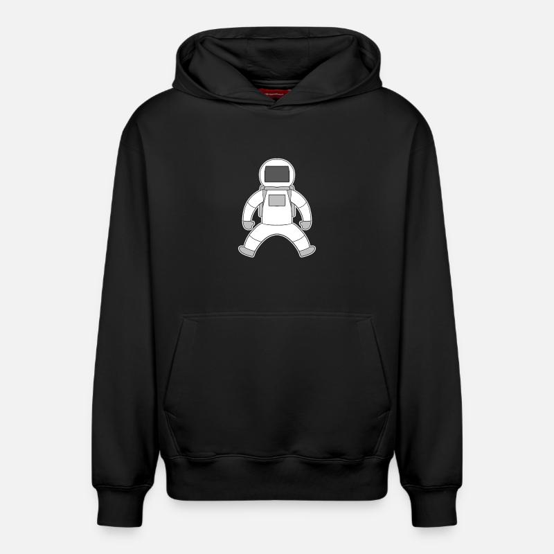 Motif astronaute - Sweat à capuche unisexe décontracté en coton biologique – de SPREAD - noir