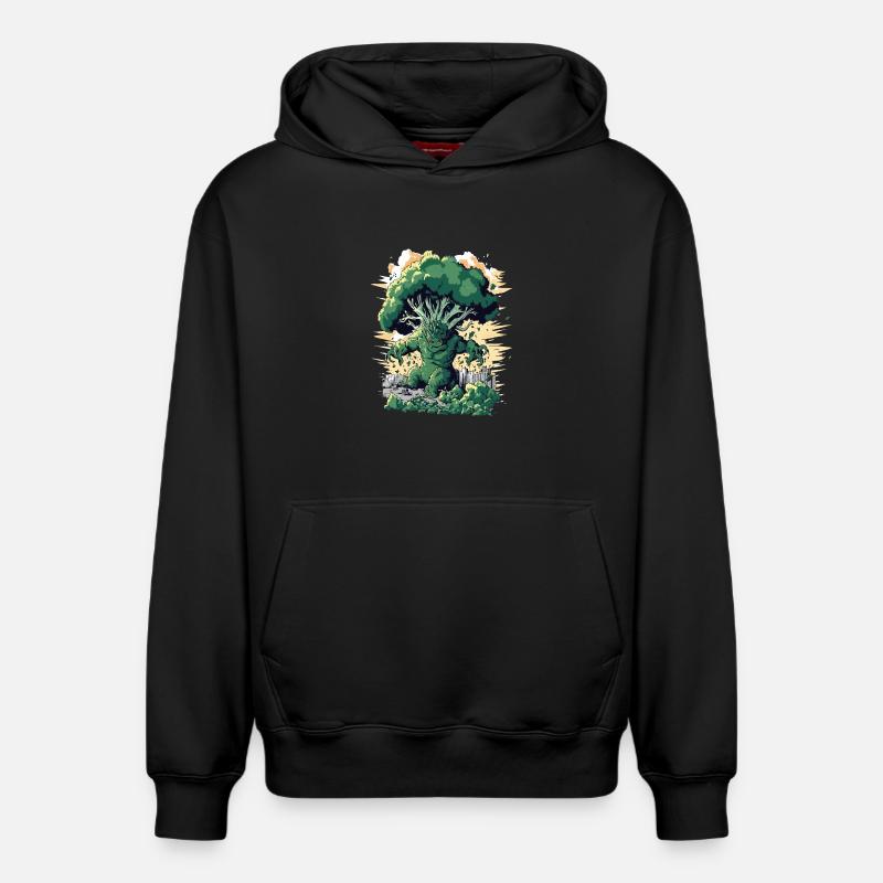 Brocoli géant Monster Brocoli - Sweat à capuche unisexe décontracté en coton biologique – de SPREAD - noir