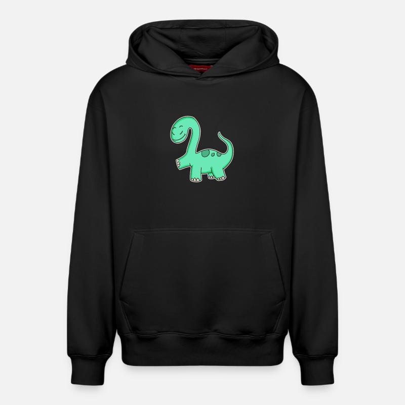Dino - Sweat à capuche unisexe décontracté en coton biologique – de SPREAD - noir