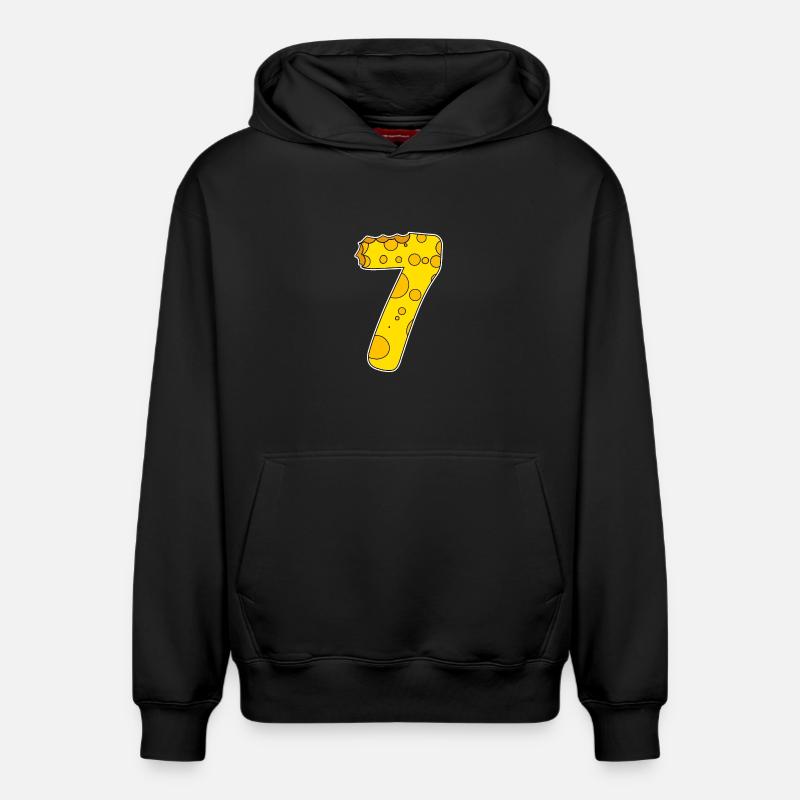 Graphique 7 - Sweat à capuche unisexe décontracté en coton biologique – de SPREAD - noir