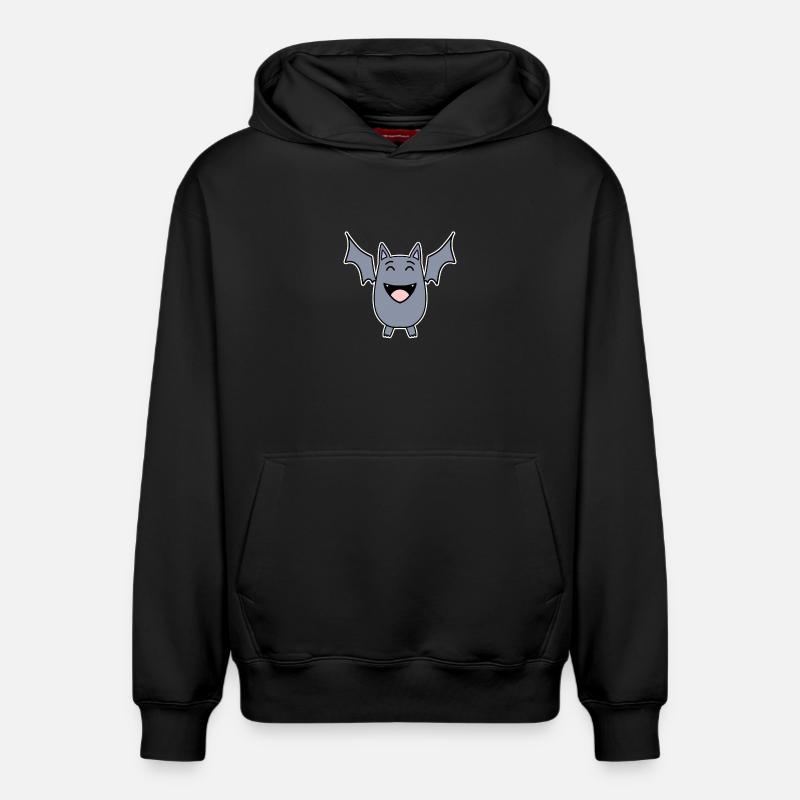 Chauve-souris rieuse - Sweat à capuche unisexe décontracté en coton biologique – de SPREAD - noir