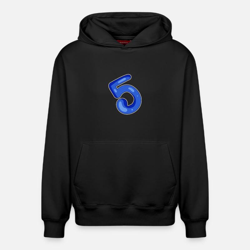 5 Bleu - Sweat à capuche unisexe décontracté en coton biologique – de SPREAD - noir