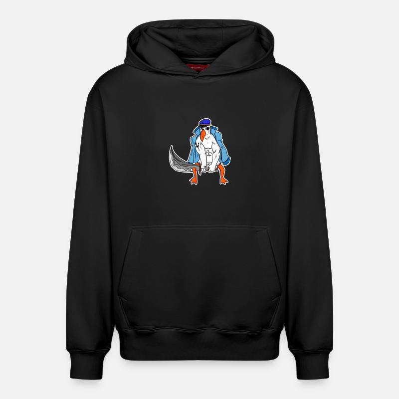 Muscles de la mouette - Sweat à capuche unisexe décontracté en coton biologique – de SPREAD - noir